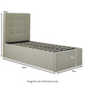 Floss Oatmeal Faux Linen Ottoman Bed Frame dimensions