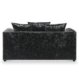Tamara Black Crushed Velvet 2 Seater Sofa