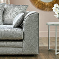 Tamara Silver Crushed Velvet 2 Seater Couch