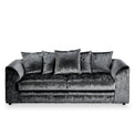Tamara Black Crushed Velvet 3 Seater Sofa from Roseland Furniture