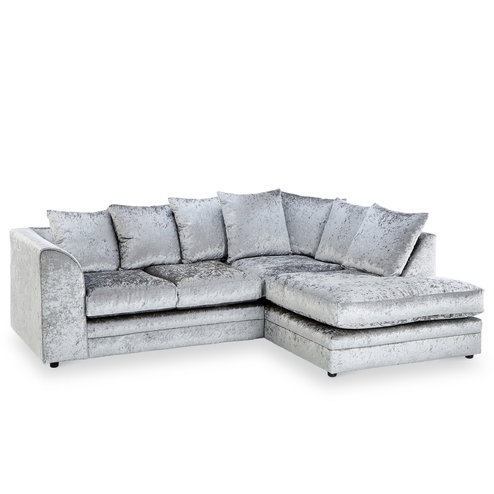 Small crushed velvet corner cheap sofa
