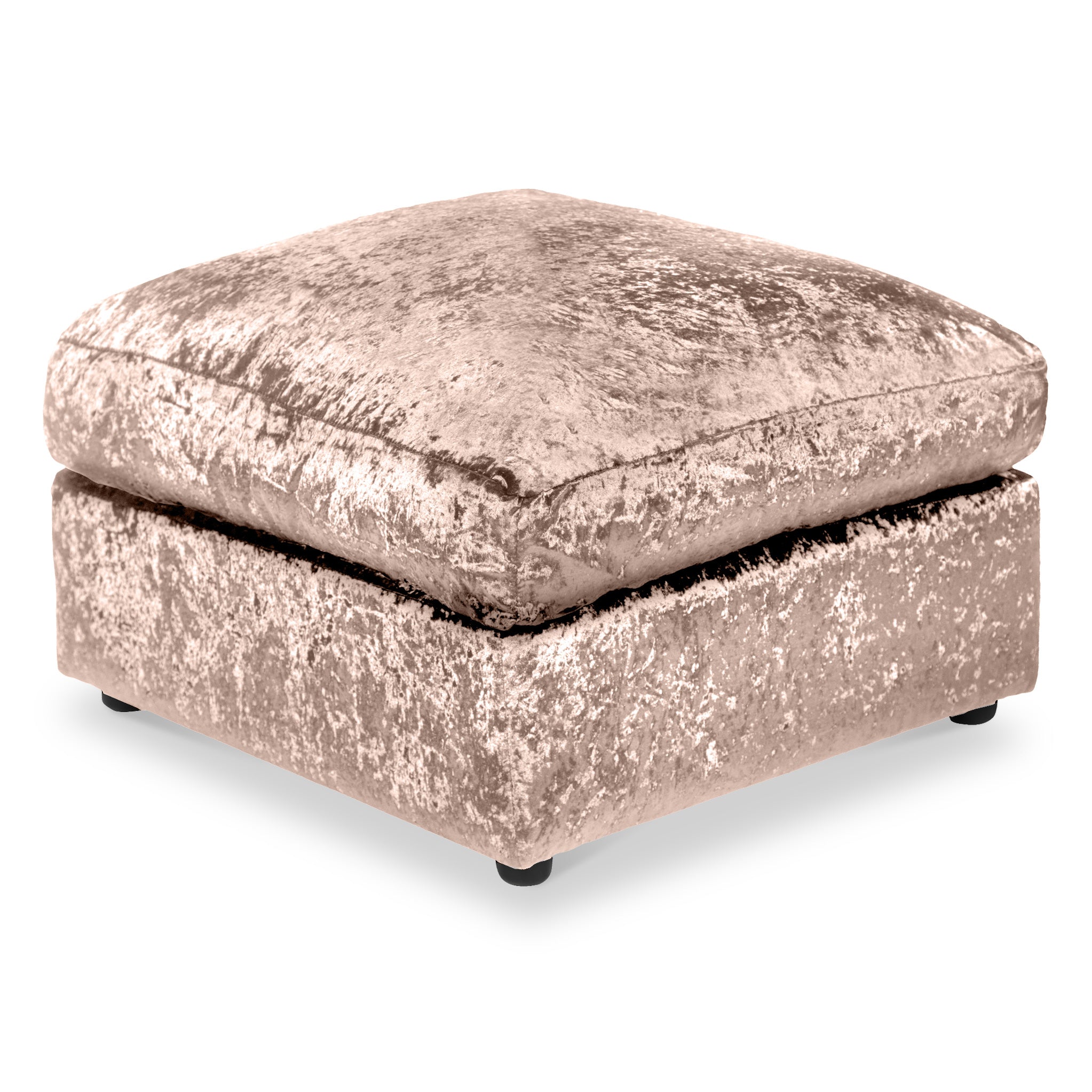 Mink crushed shop velvet footstool