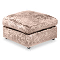 Tamara Mink Crushed Velvet Footstool from Roseland furniture