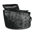 Tamara Black Crushed Velvet Swivel Chair