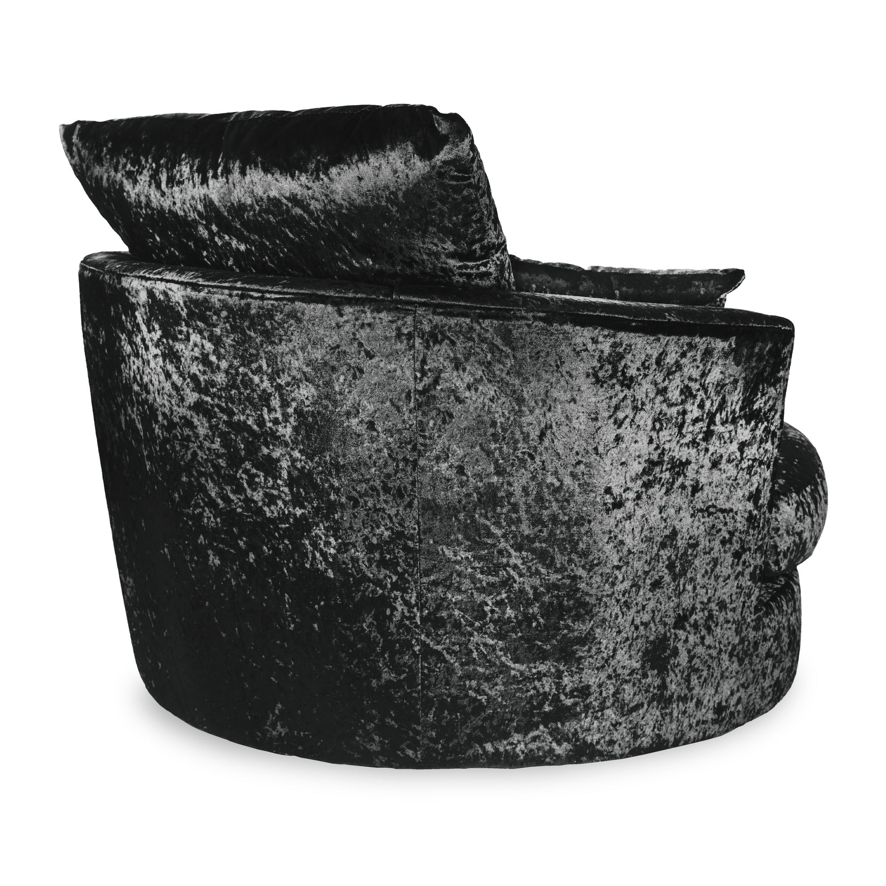 Tamara Black Crushed Velvet Swivel Chair