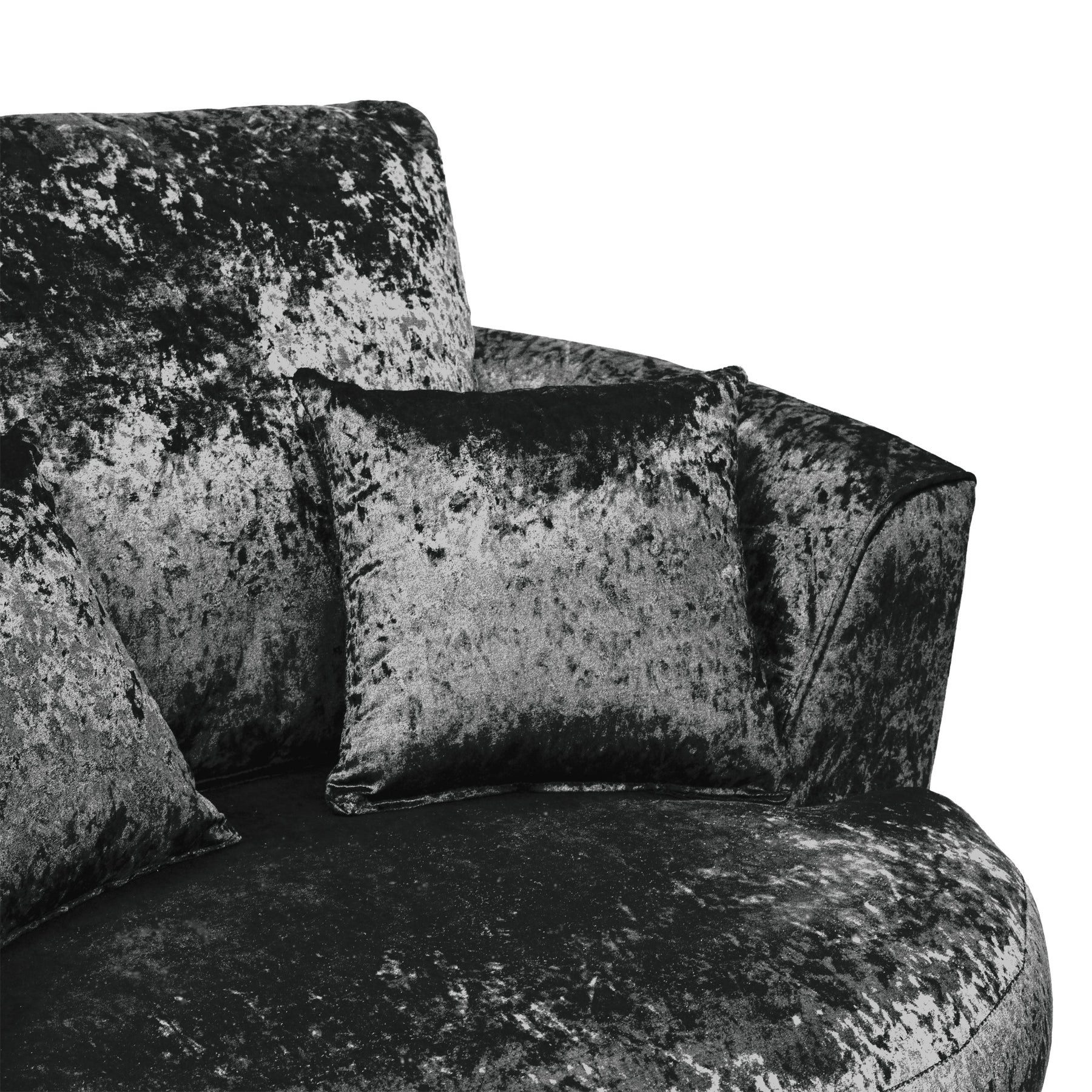 Tamara Black Crushed Velvet Swivel Chair
