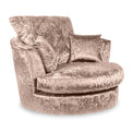 Tamara Mink Crushed Velvet Swivel Chair from Roseland Furniture