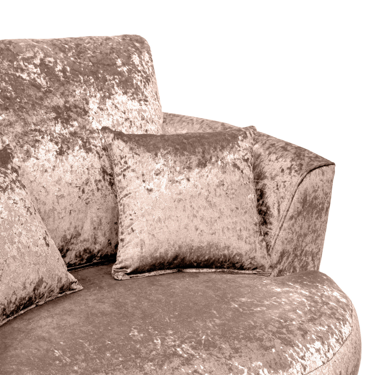 Tamara Crushed Velvet Fabric Swivel Arm Chair Roseland