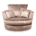Tamara Mink Crushed Velvet Swivel Armchair