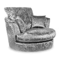 Tamara Silver Crushed Velvet Swivel Chair from Roseland Furniture
