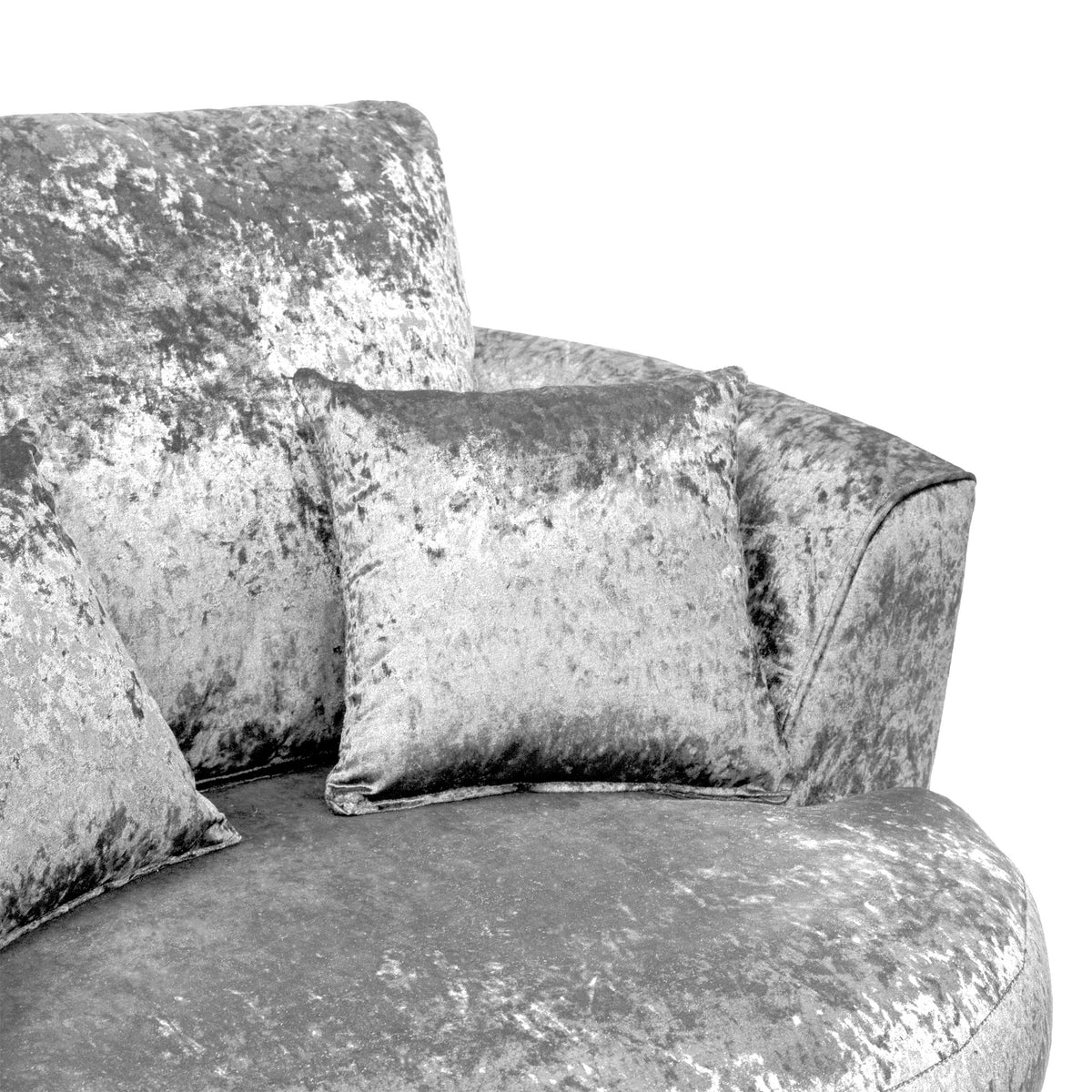 Silver Crushed Crushed Velvet Spinning Chair Tamara Crushed Velvet