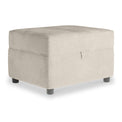 Chester Cream Hopsack Small Storage Footstool from Roseland Furniture