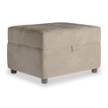 Chester Mocha Hopsack Small Storage Footstool from Roseland Furniture