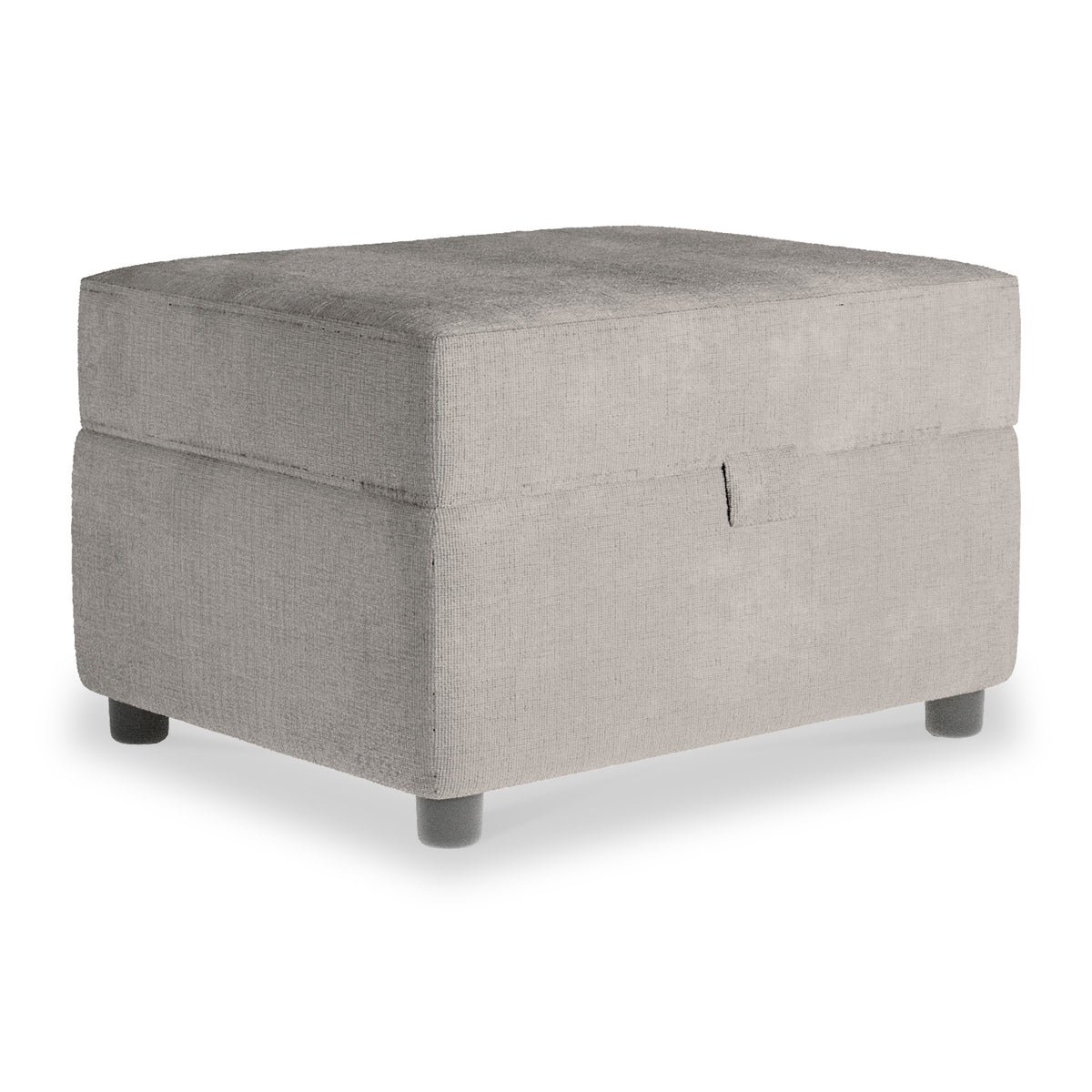 Chester Pewter Hopsack Small Storage Footstool from Roseland Furniture
