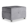 Chester Slate Hopsack Small Storage Footstool from Roseland Furniture
