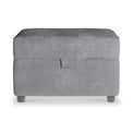 Chester Slate Hopsack Small Storage Footstool