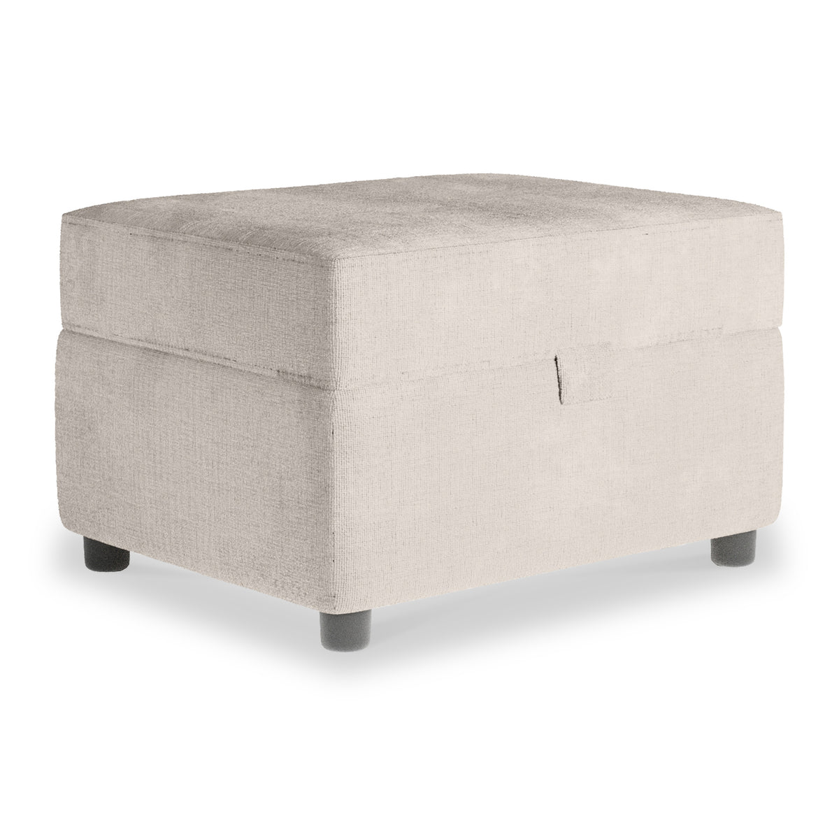Chester Stone Hopsack Small Storage Footstool from Roseland Furniture