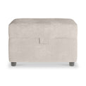 Chester Stone Hopsack Small Storage Footstool
