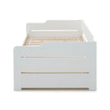 side view of the Snooze White Wooden Bed with Trundle 