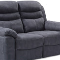 Conway Charcoal 2 Seater Recliner Sofa - Close up of  seating cushions