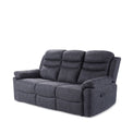 Conway Charcoal 3 Seater Recliner Sofa - Side view