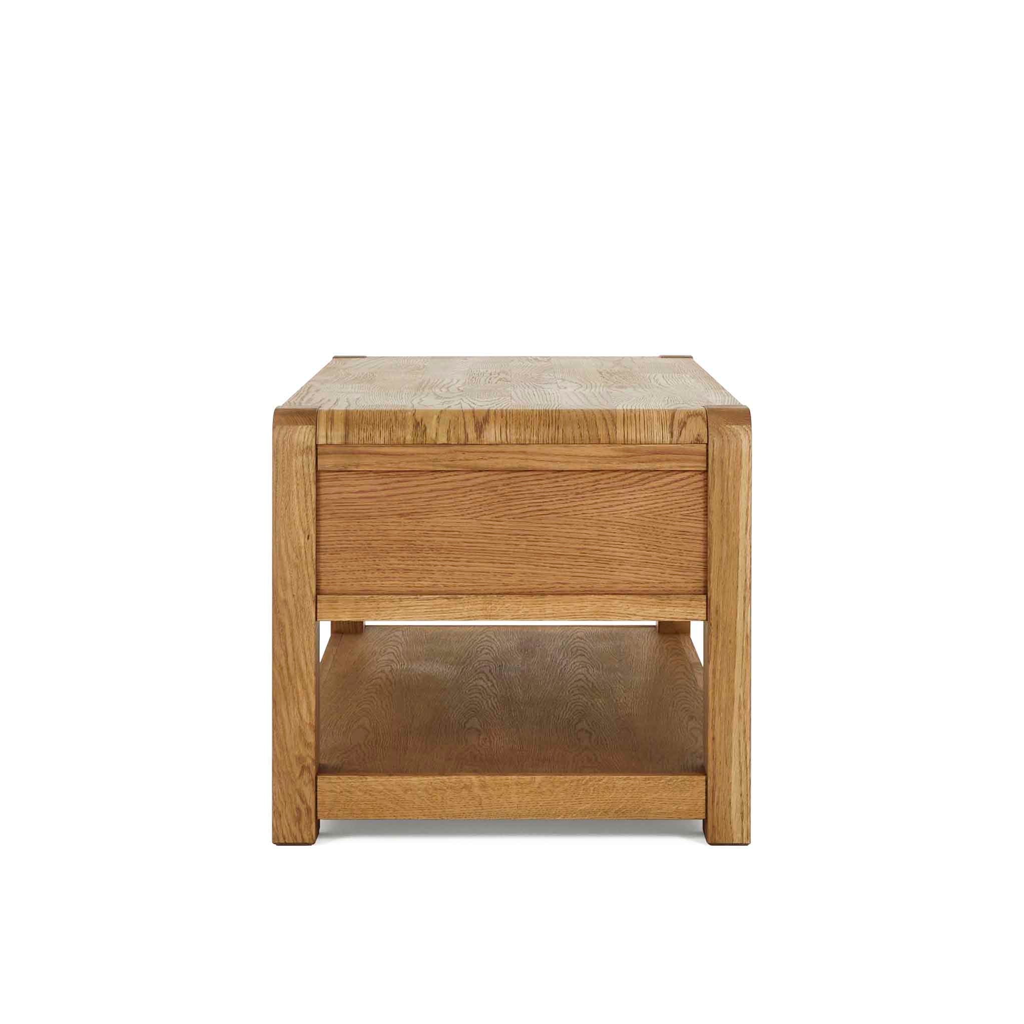 Harvey Chunky Oak Coffee Table with 2 Drawers Shelf Roseland