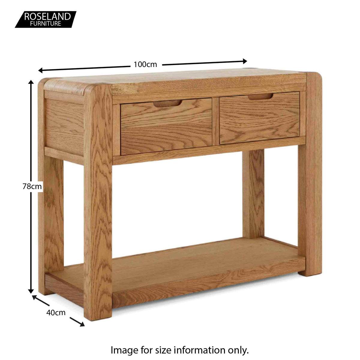 Size Guide - Harvey Console Table
