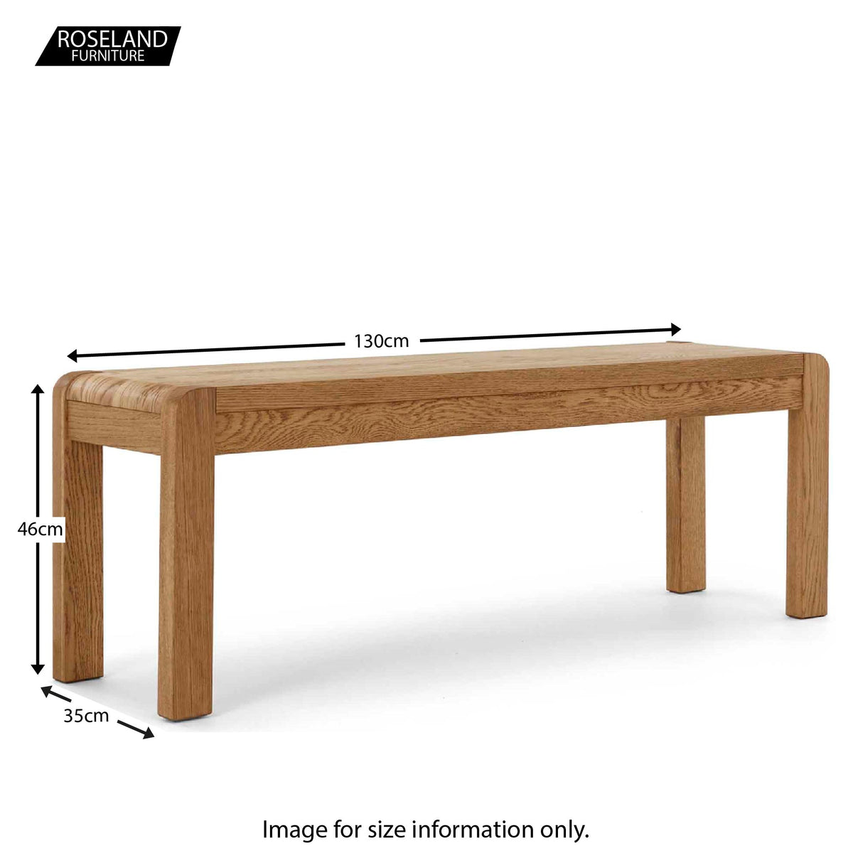 Size guide - Harvey Dining Bench