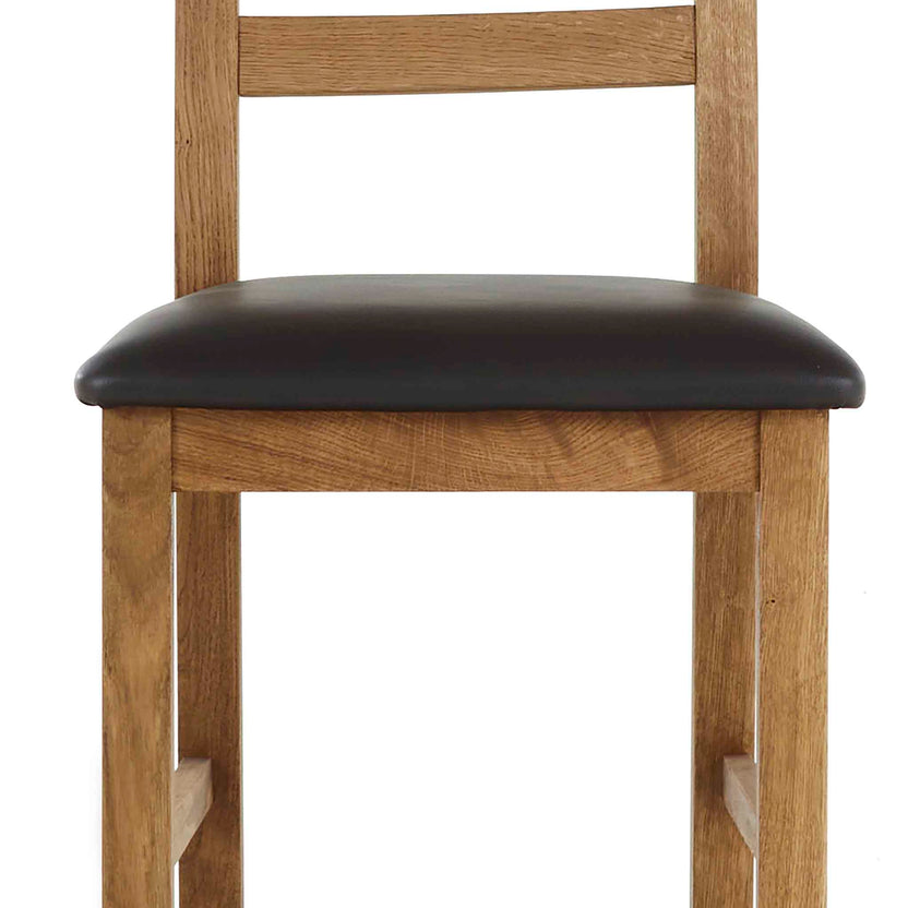 Harvey Chunky Oak Dining Chairs with Linen or Faux Leather Seats