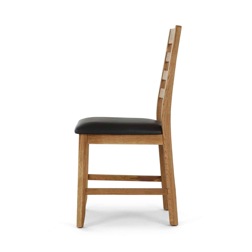 Harvey Chunky Oak Dining Chairs with Linen or Faux Leather Seats