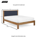 Broadway 4ft6 Double  Bed Frame - Size Guide