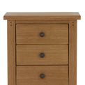 close up of the oak top on the Broadway Oak Bedside Table