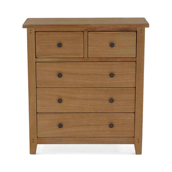 Broadway Oak 2 Over 3 Drawer Chest