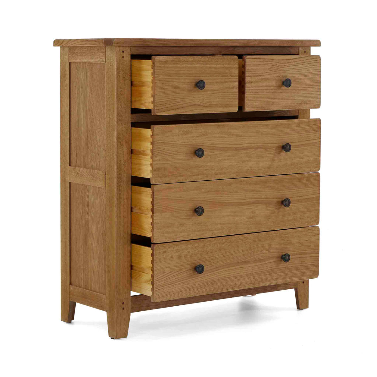 Broadway Oak 2 Over 3 Drawer Chest