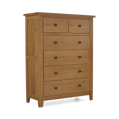 Broadway Oak 2 Over 4 Drawer Chest