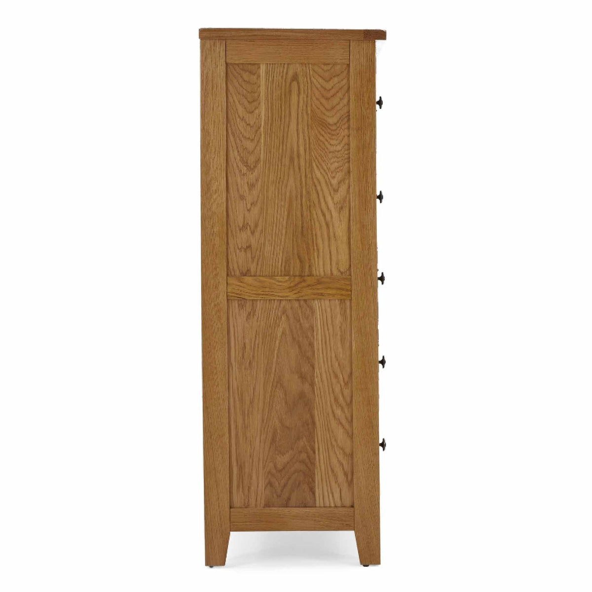 Broadway Oak 2 Over 4 Drawer Chest - Side on view