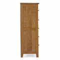 Broadway Oak 2 Over 4 Drawer Chest - Side on view