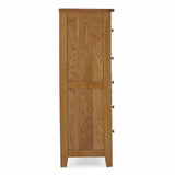 Broadway Oak 2 Over 4 Drawer Chest - Side on view