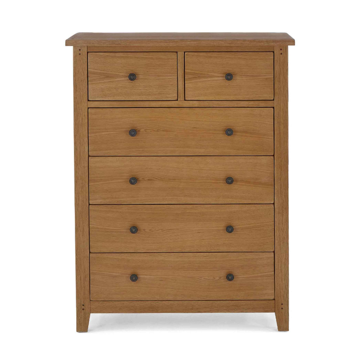 Broadway Oak 2 Over 4 Drawer Chest by Roseland Furniture