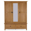 Broadway Oak Triple Wardrobe by Roseland Furniture