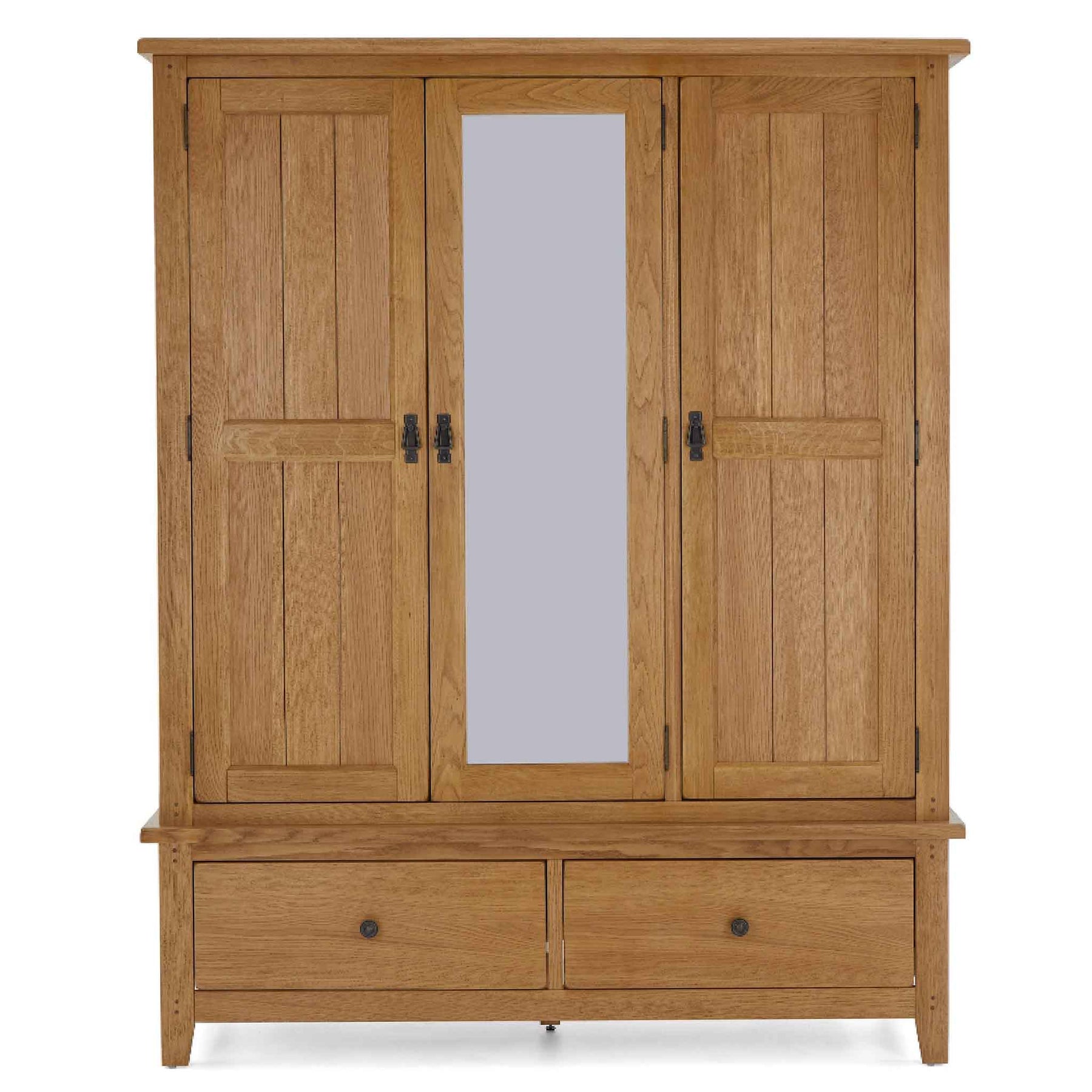 Broadway Oak Triple Wardrobe by Roseland Furniture