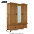Size Guide - Broadway Oak Triple Wardrobe