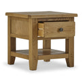 Broadway Oak Lamp Table with Stroage Drawer