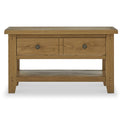 Broadway Oak Small Coffee Table with Storage drawers