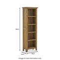 Broadway Oak Slim Bookcase dimensions