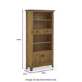 Broadway Oak Display Bookcase dimensions