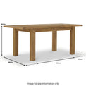Broadway Oak Small Butterfly Extending Table dimensions