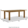 Broadway Oak Large Butterfly Extending Dining Table dimensions