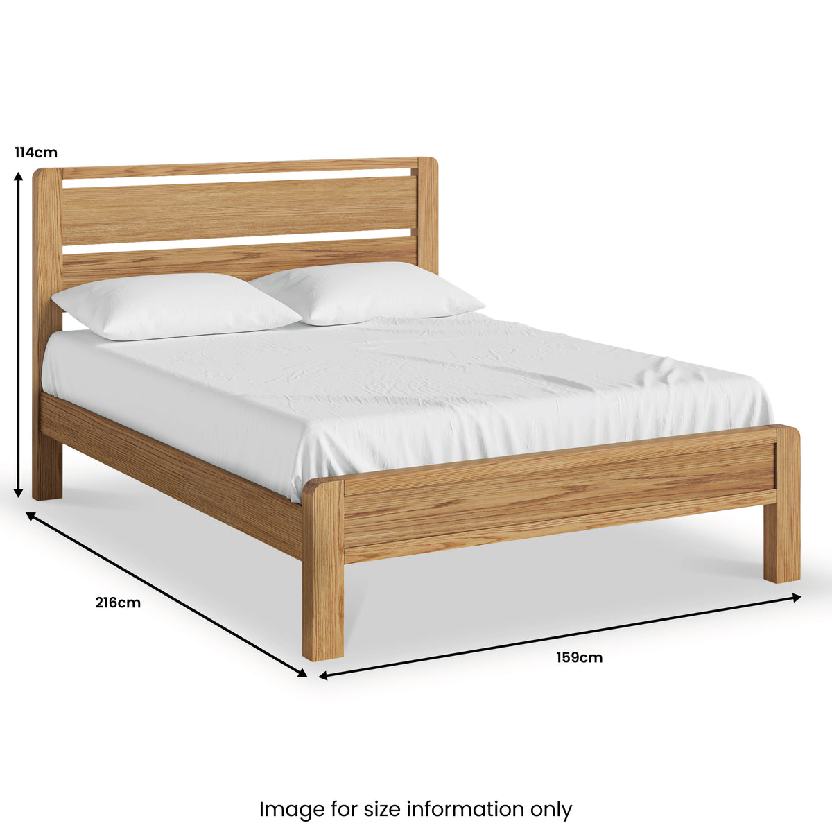 Harvey 5ft King Size Slatted Bed Frame dimensions