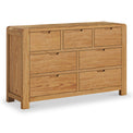 Harvey Oak 3 Over 4 Chest of Drawers from Roseland Furniture